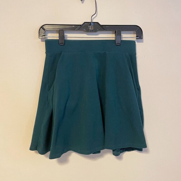 Forever 21 High Waist A Line Skater Flared Mini Skirt Teal Turquoise Size Small - Picture 1 of 4